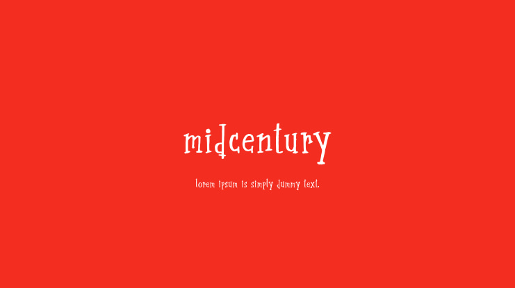 midcentury Font