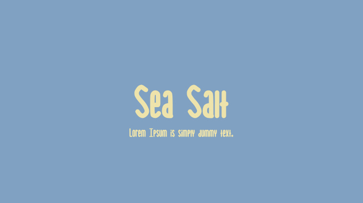 Sea Salt Font