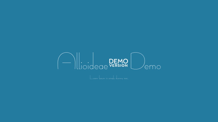 Allioideae-Demo Font Family