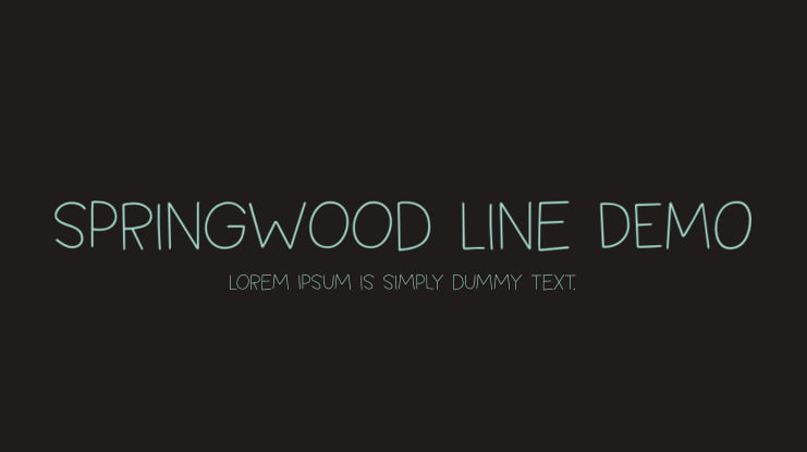 Springwood Line DEMO Font Family