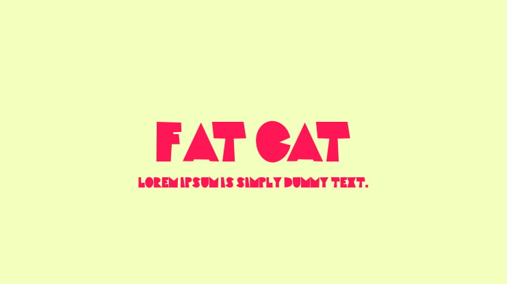 Fat Cat Font