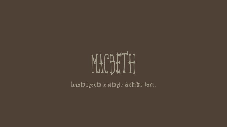 MACBETH Font