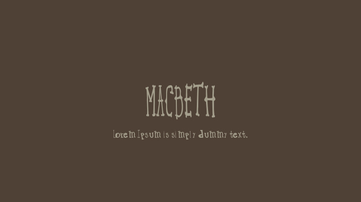 MACBETH Font