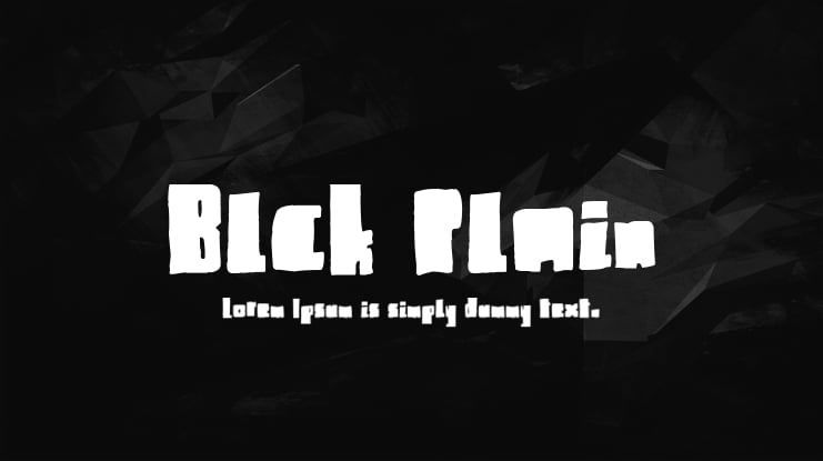 Blck Plain Font Family