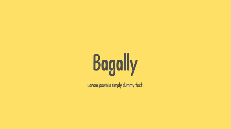 Bagally Font