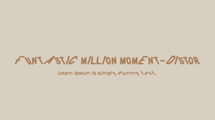 FUNTASTIC MILLION MOMENT-DISTOR Font Family