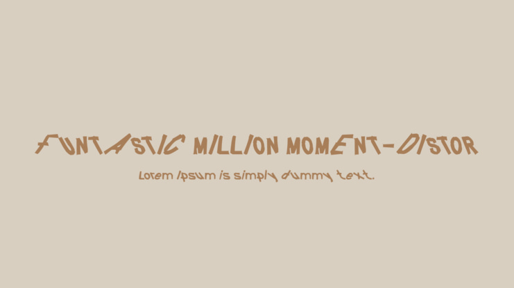 FUNTASTIC MILLION MOMENT-DISTOR Font Family