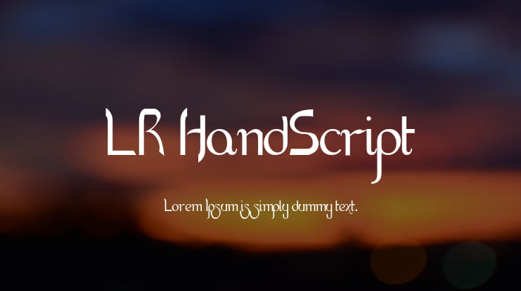 LR HandScript Font Family