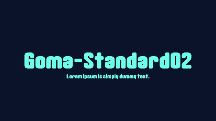 Goma-Standard02 Font