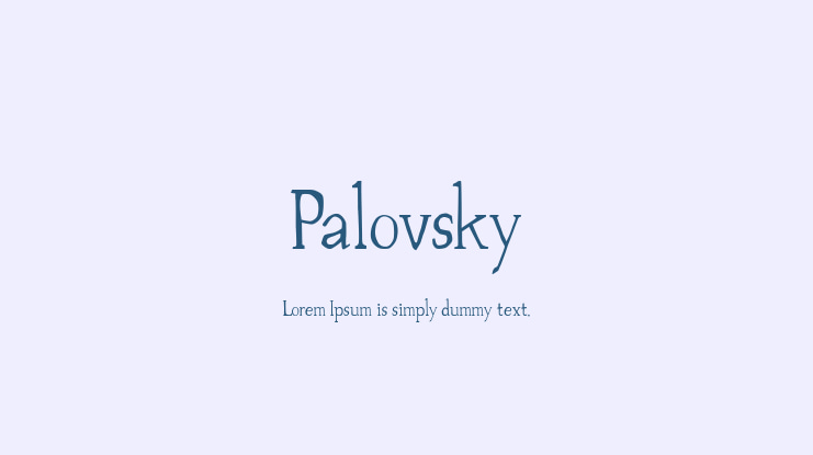 Palovsky Font