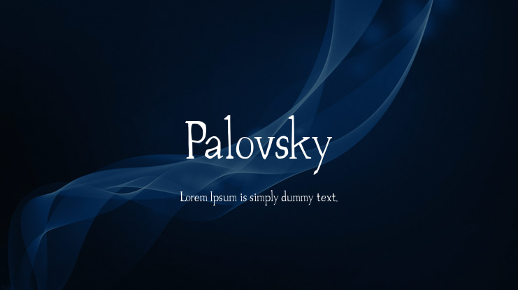 Palovsky Font