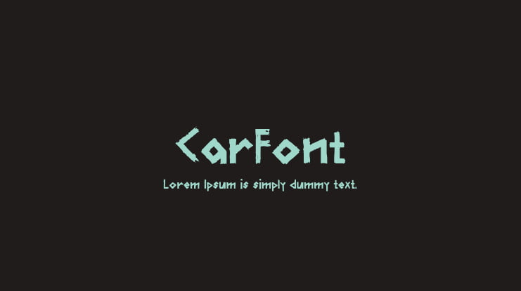 CarFont Font