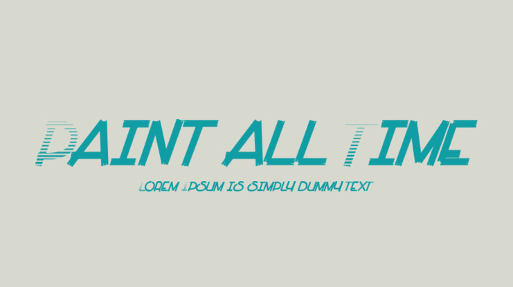 Paint all Time Font