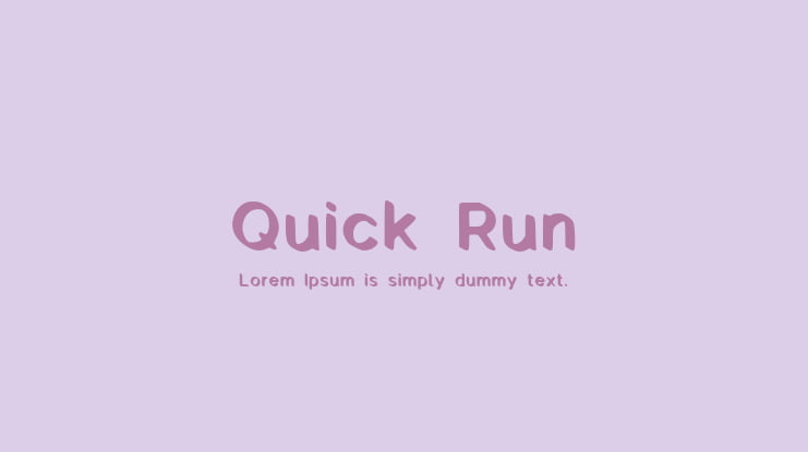 Quick Run Font