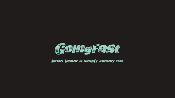 GoingFast Font