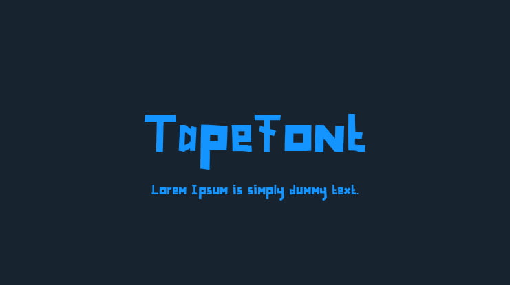 TapeFont Font