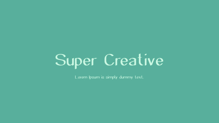 Super Creative Font
