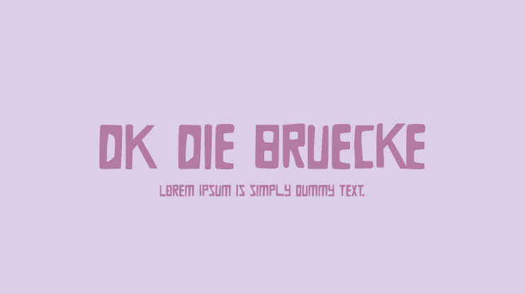 DK Die Bruecke Font