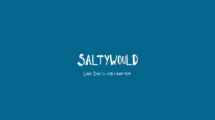SaltyWould Font