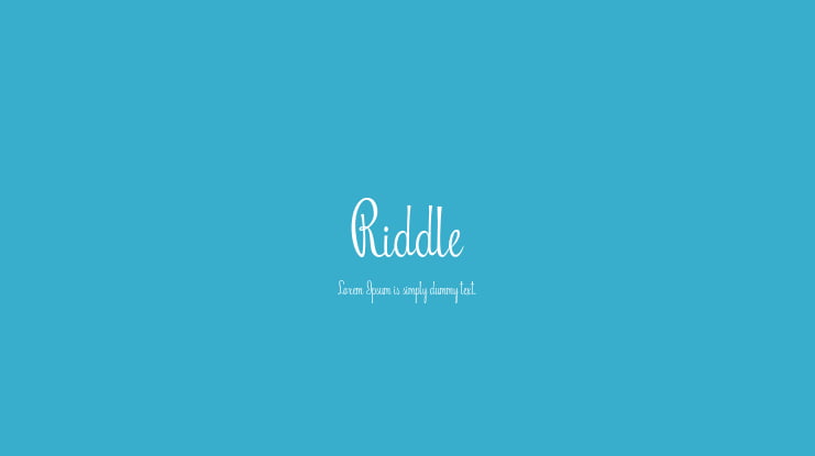 Riddle Font Family