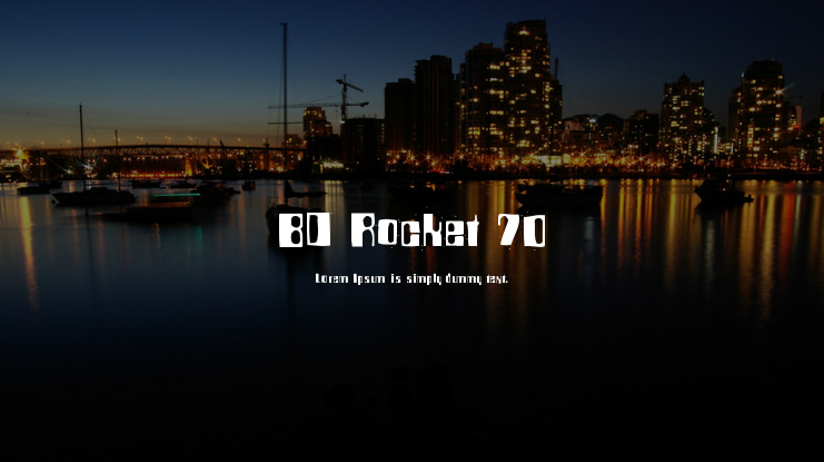 BD Rocket 70 Font