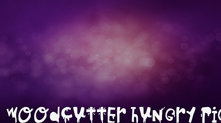 woodcutter hungry pig Font