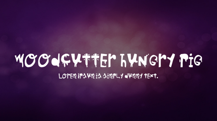 woodcutter hungry pig Font