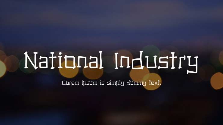 National Industry Font