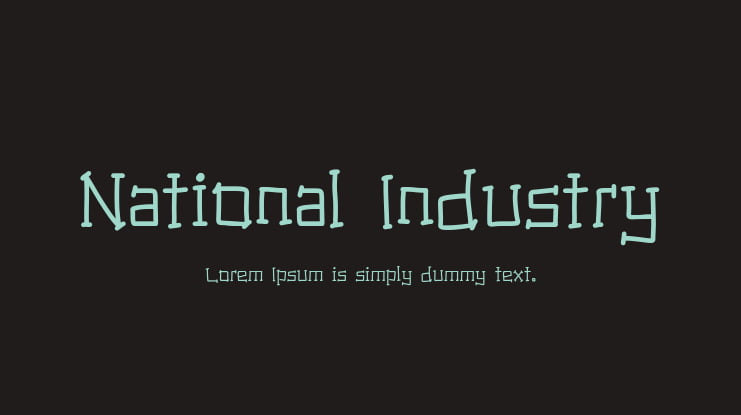National Industry Font