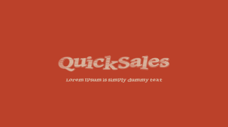 QuickSales Font