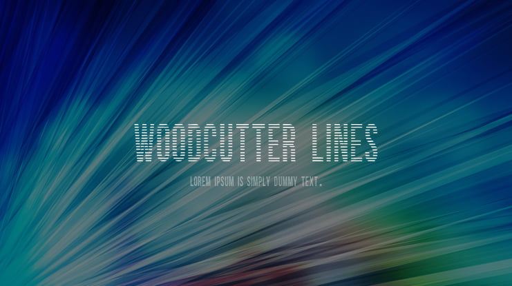 woodcutter lines Font