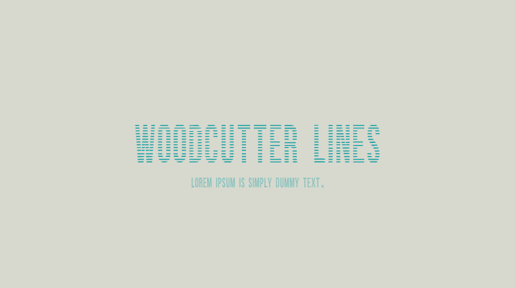 woodcutter lines Font