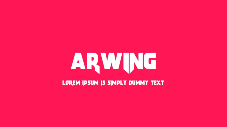 Arwing Font
