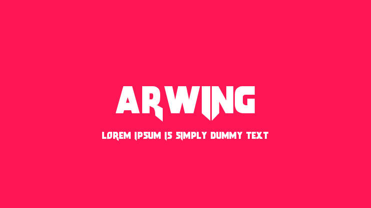 Arwing Font