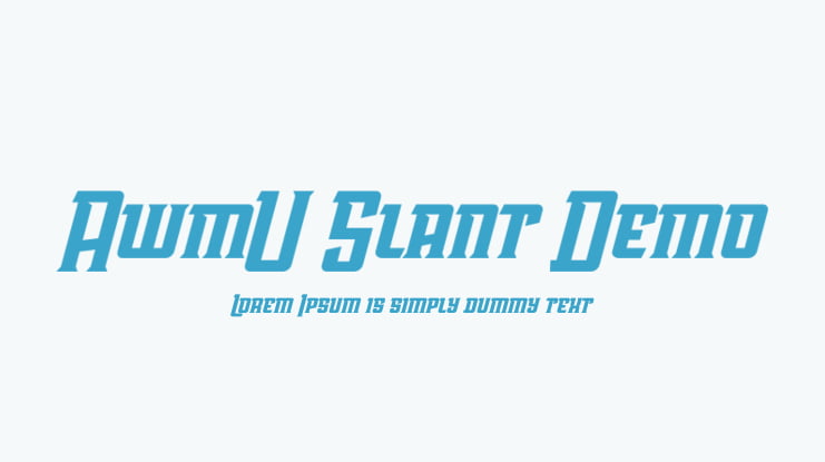 AwmU Slant Demo Font Family