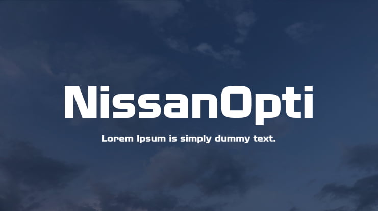 NissanOpti Font Family