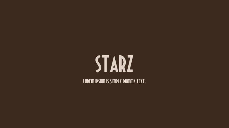 Starz 1994 Font Family