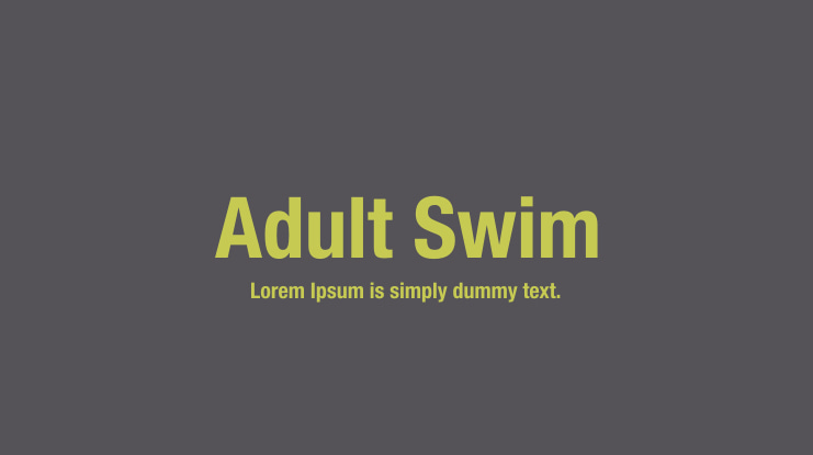 Adult Swim Font