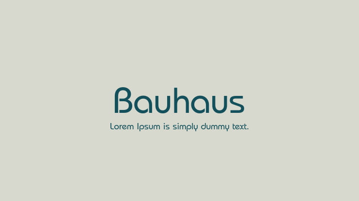 Bauhaus Font Family
