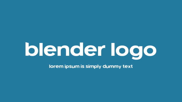 Blender Logo Font