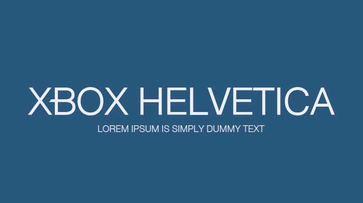 XBOX Helvetica Font
