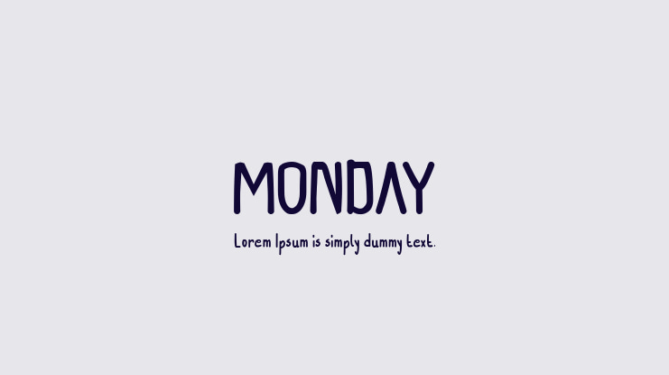 MONDAY Font