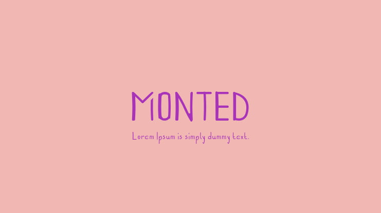 MONTED Font