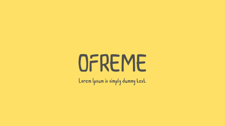 OFREME Font
