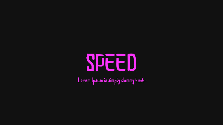 SPEED Font