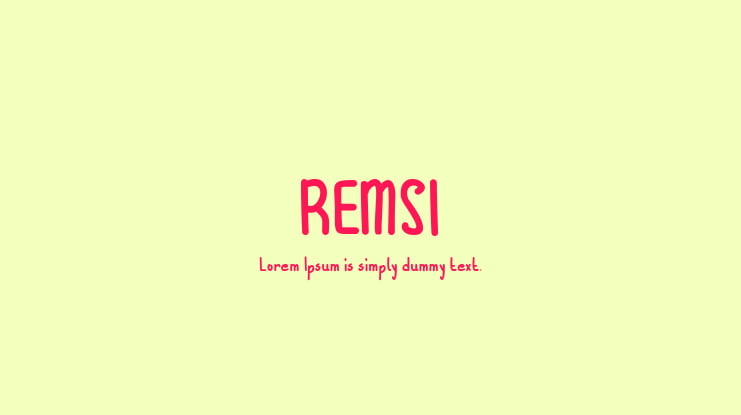 REMSI Font