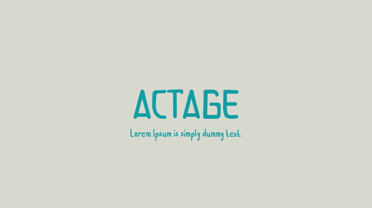 ACTAGE Font