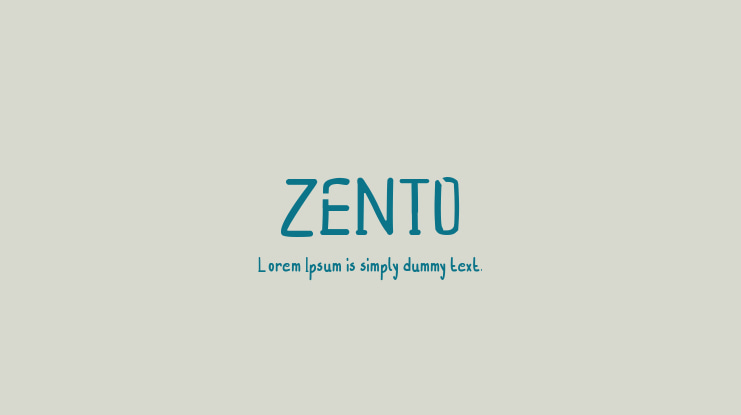 ZENTO Font