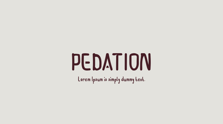 PEDATION Font