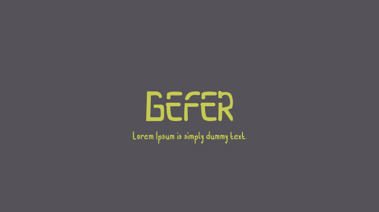 GEFER Font